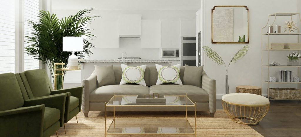 gray and white sofa set